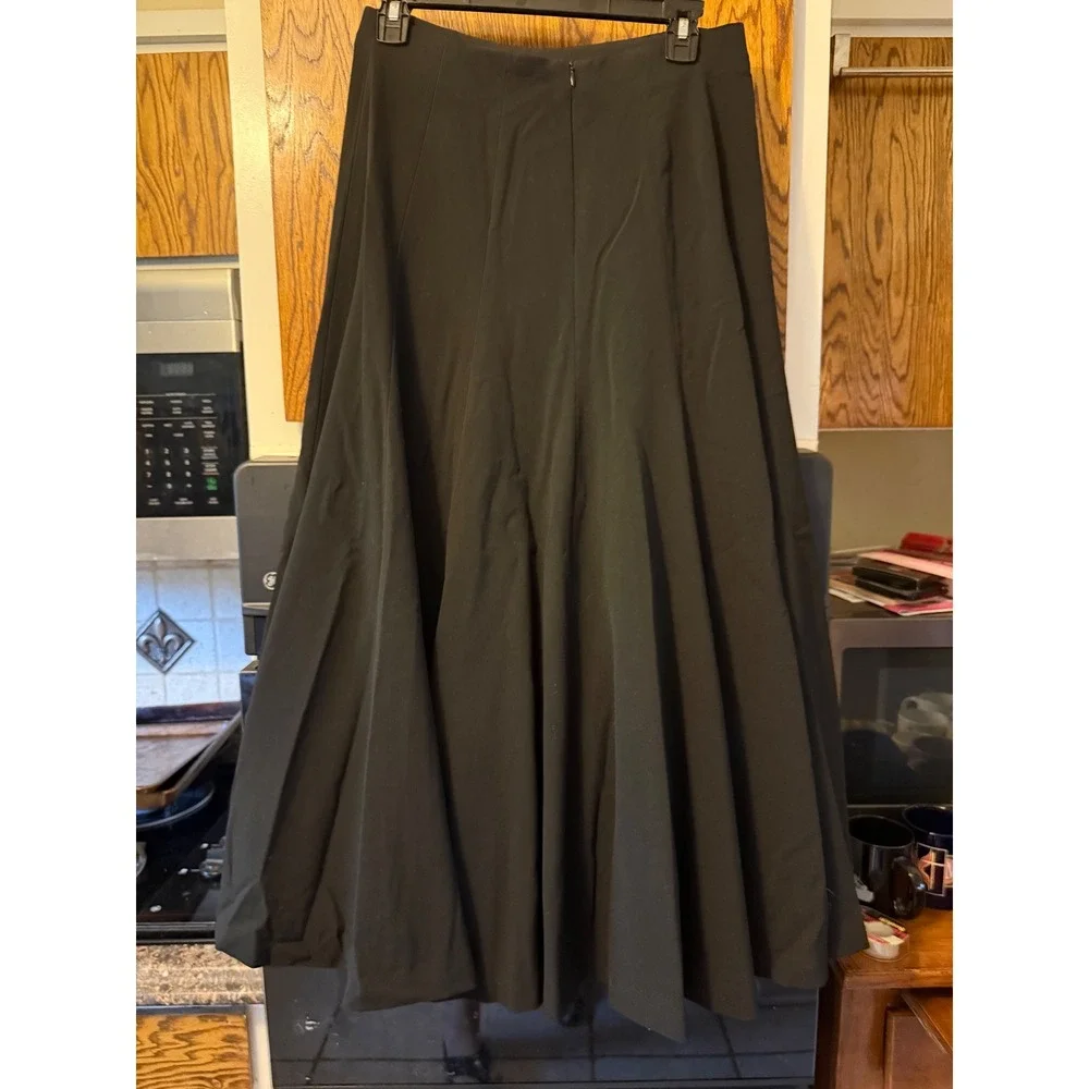 Coldwater Creek‎ Black Gored Maxi Skirt Womens 6 A-Line Flowy Stretch H24691